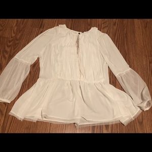 Free People Ivory Blouse - Size Large